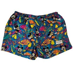 Vtg Mickey & Co Satin Boxers Davenport Australia Great Barrier Reef Mens Large